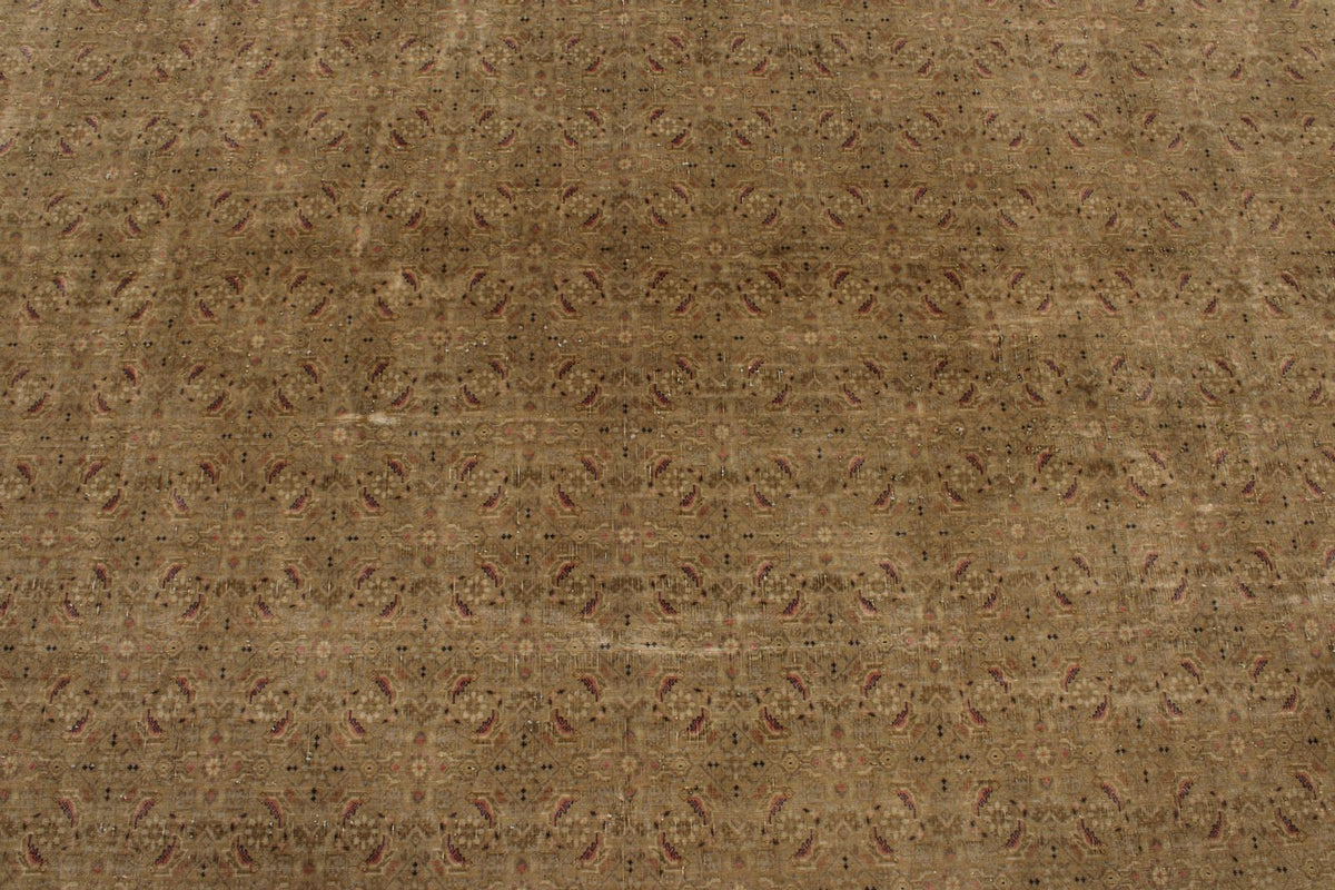 9x10 Brown and Brown Turkish Oushak Rug