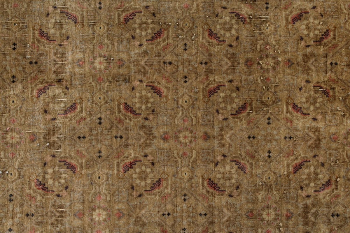 9x10 Brown and Brown Turkish Oushak Rug