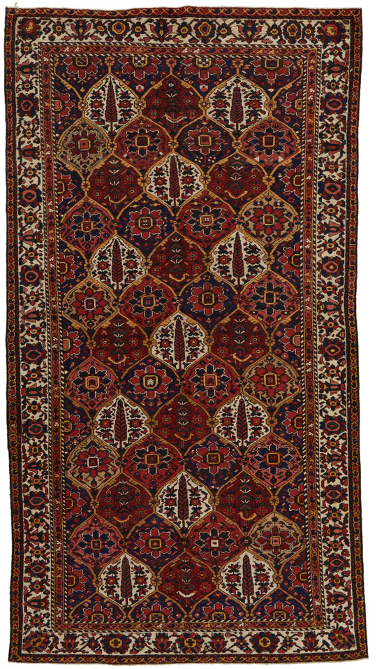 5x9 Red and Ivory Turkish Oushak Rug