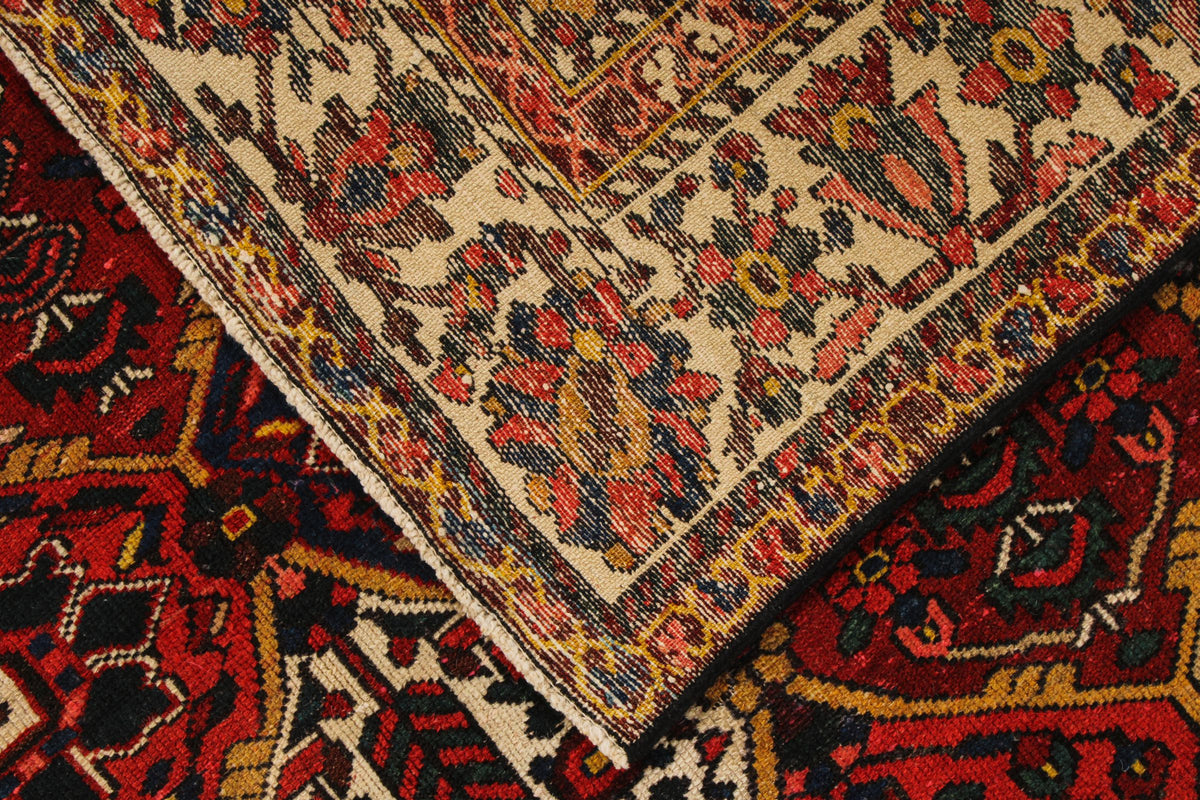 5x9 Red and Ivory Turkish Oushak Rug