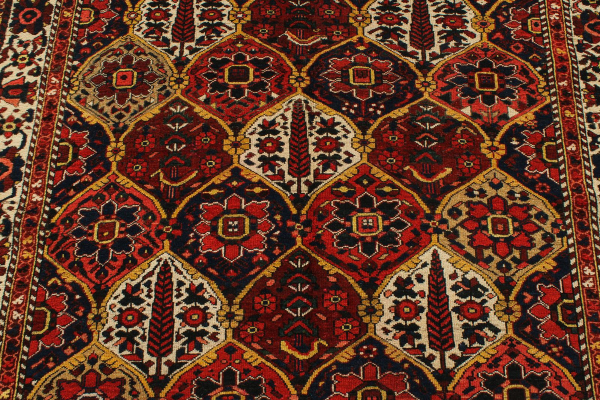 5x9 Red and Ivory Turkish Oushak Rug