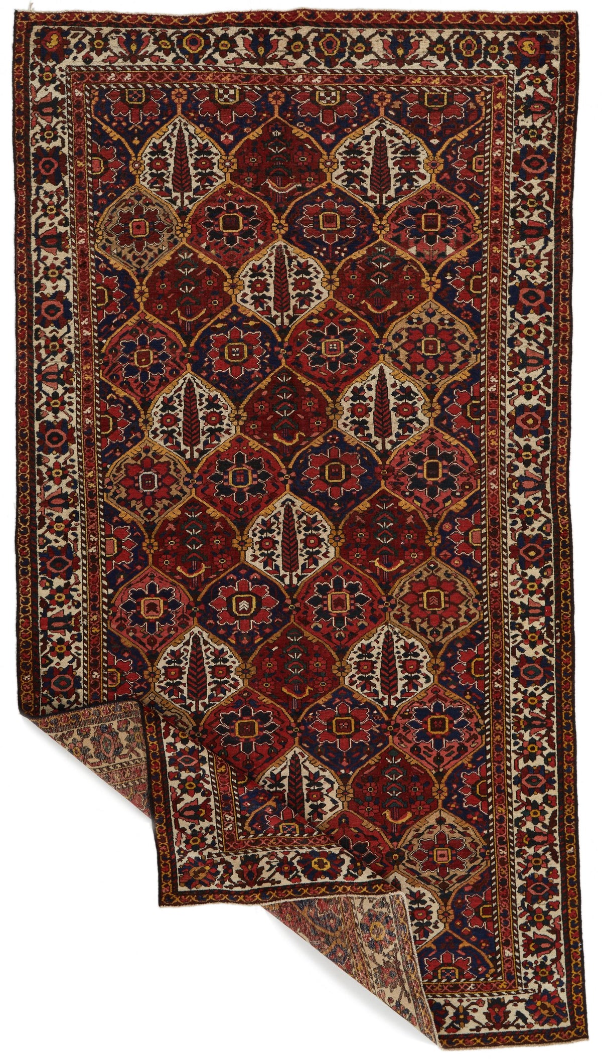 5x9 Red and Ivory Turkish Oushak Rug