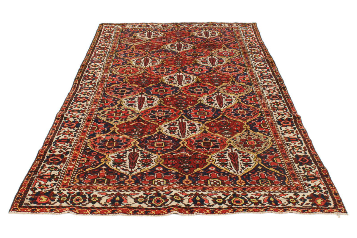 5x9 Red and Ivory Turkish Oushak Rug