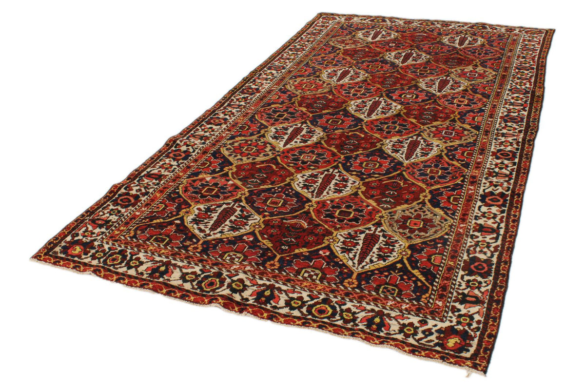 5x9 Red and Ivory Turkish Oushak Rug