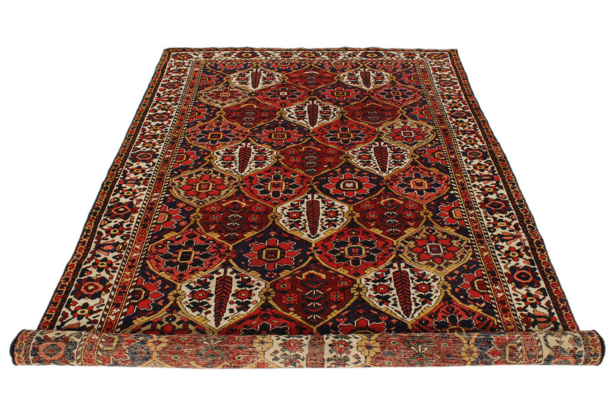 5x9 Red and Ivory Turkish Oushak Rug