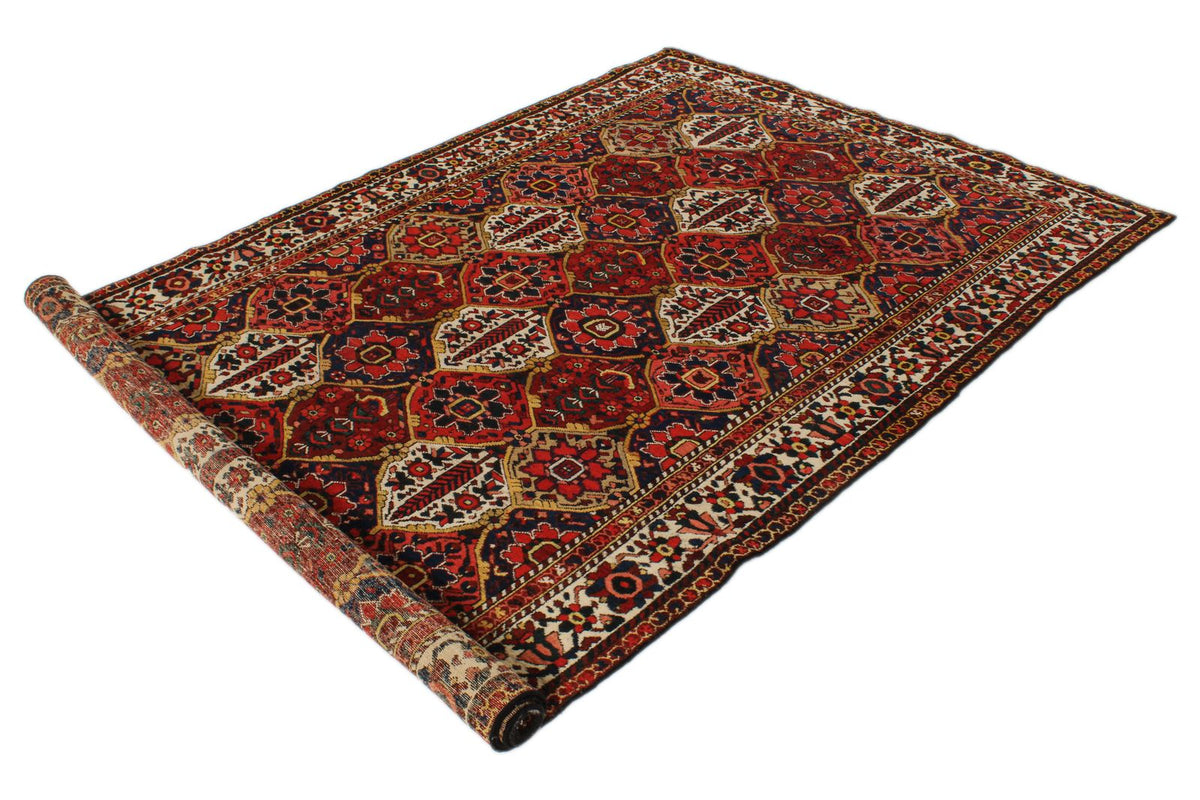 5x9 Red and Ivory Turkish Oushak Rug