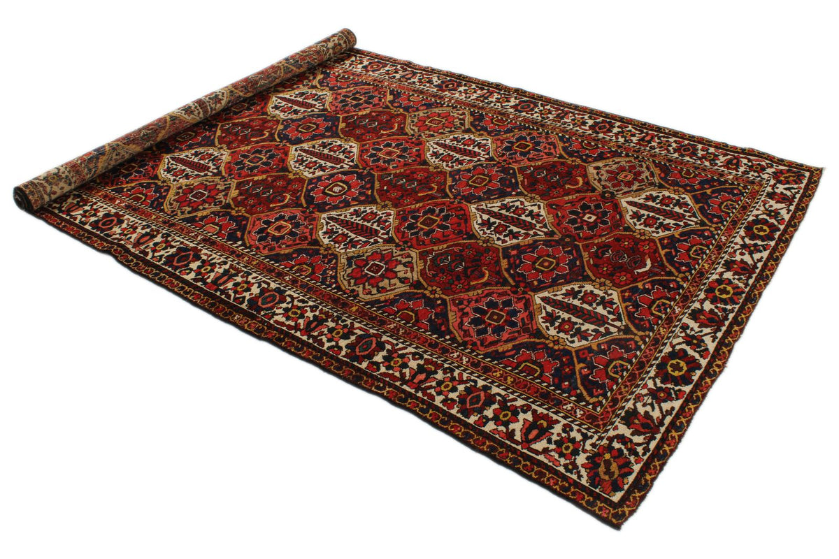 5x9 Red and Ivory Turkish Oushak Rug