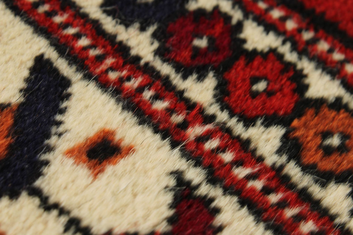3x10 Red and Ivory Tribal Runner