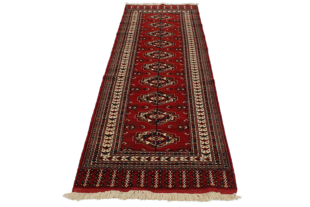 3x10 Red and Ivory Tribal Runner