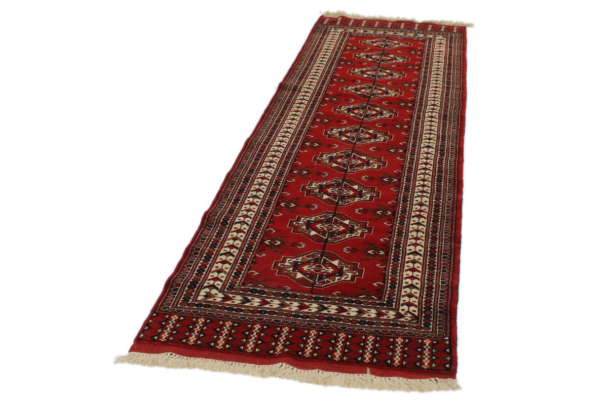 3x10 Red and Ivory Tribal Runner