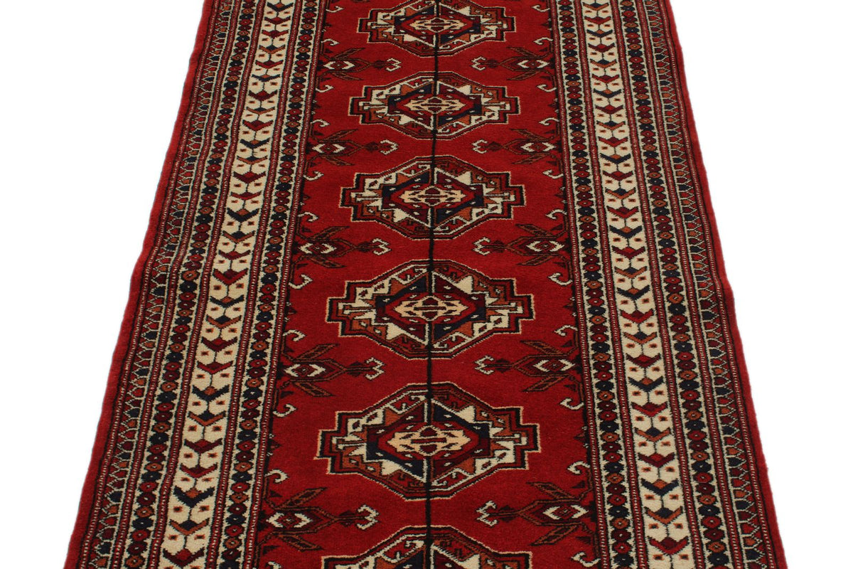 3x10 Red and Ivory Tribal Runner