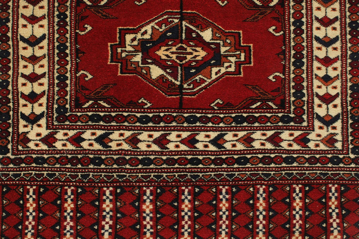 3x10 Red and Ivory Tribal Runner