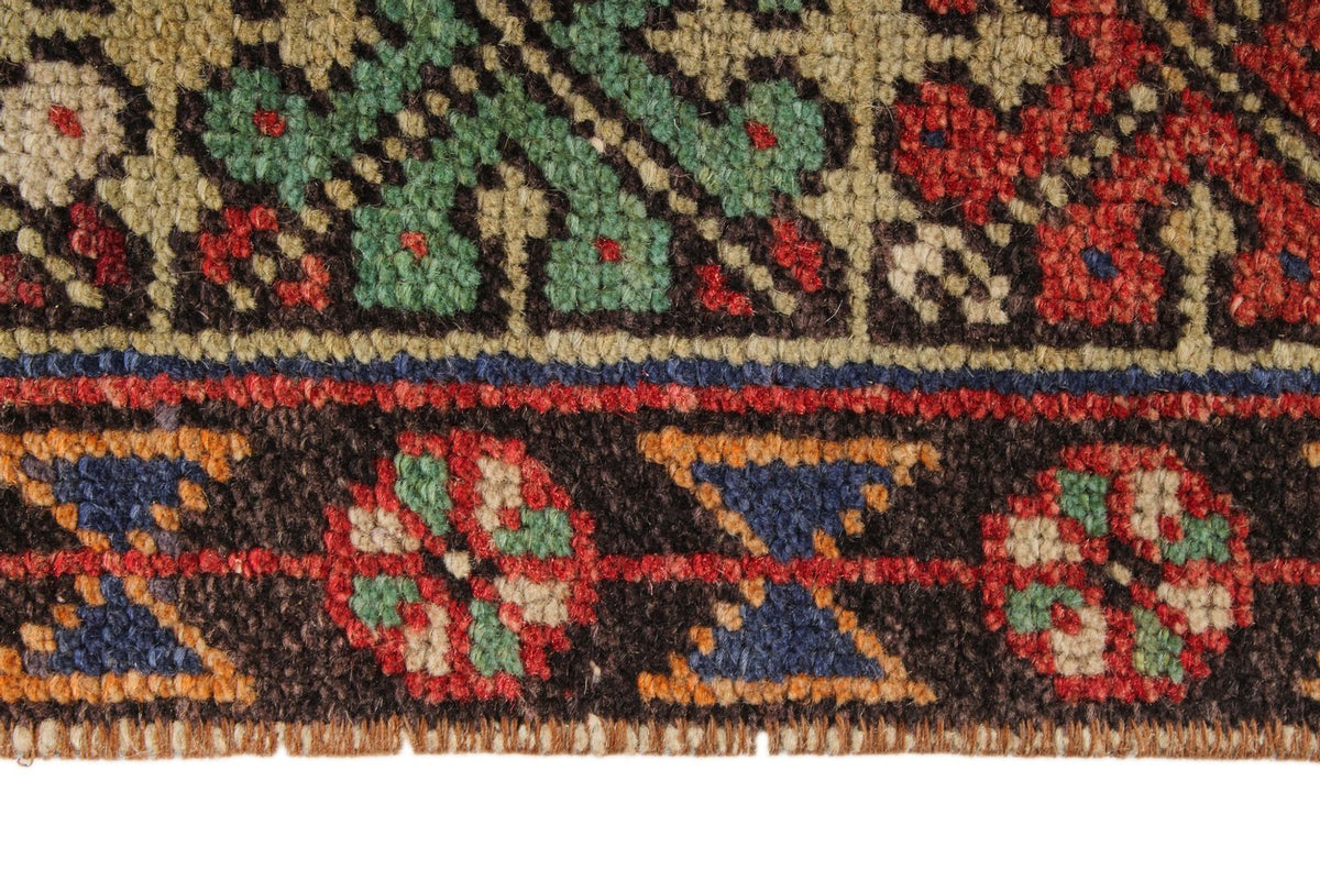 4x6 Red and Multicolor Turkish Tribal Rug