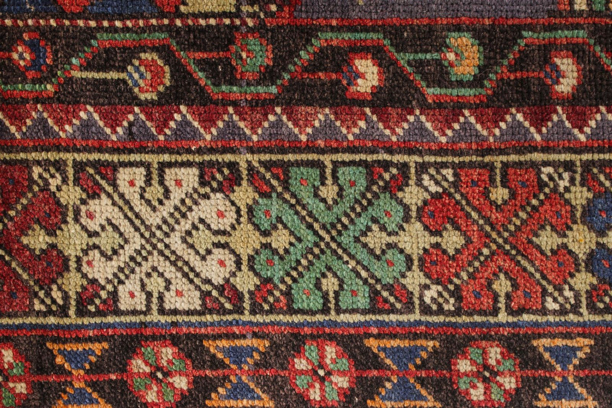 4x6 Red and Multicolor Turkish Tribal Rug