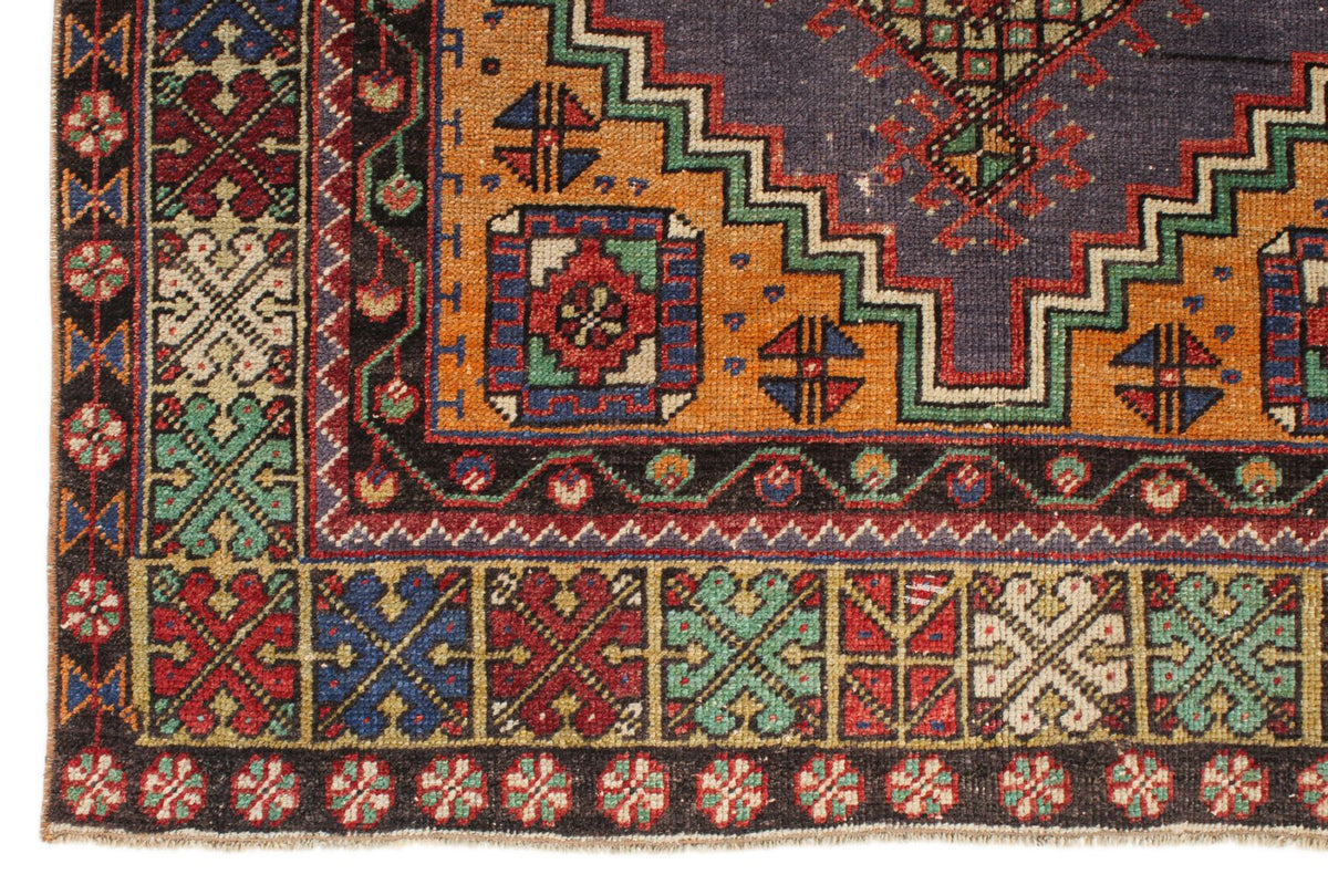 4x6 Red and Multicolor Turkish Tribal Rug