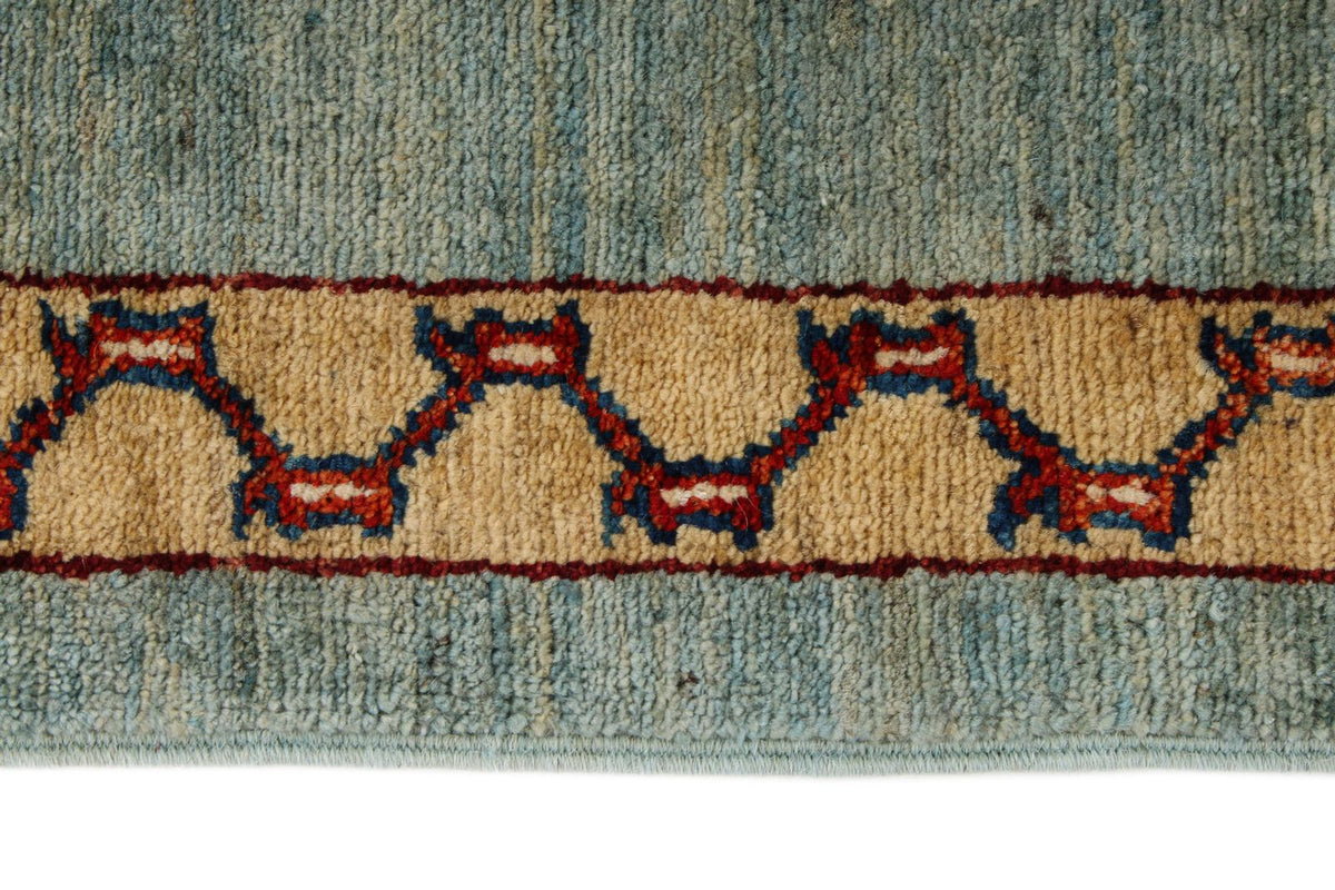 8x10 Blue and Multicolor Turkish Tribal Rug