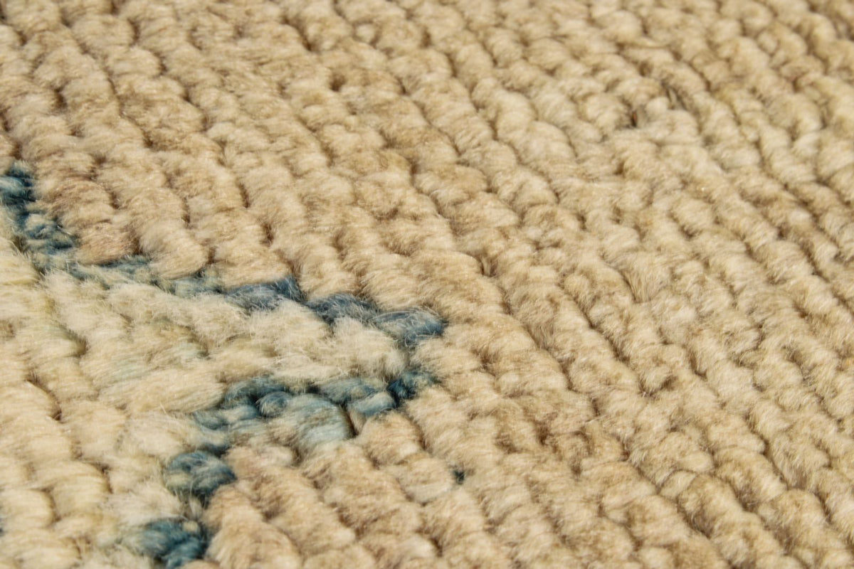 10x14 Ivory and Brown Turkish Oushak Rug