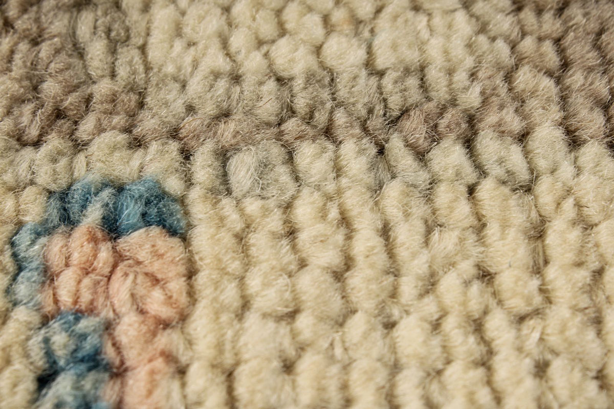 13x15 Blue and Ivory Turkish Oushak Rug