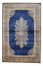 4x6 Navy and Blue Turkish Antep Rug