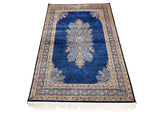 4x6 Navy and Blue Turkish Antep Rug