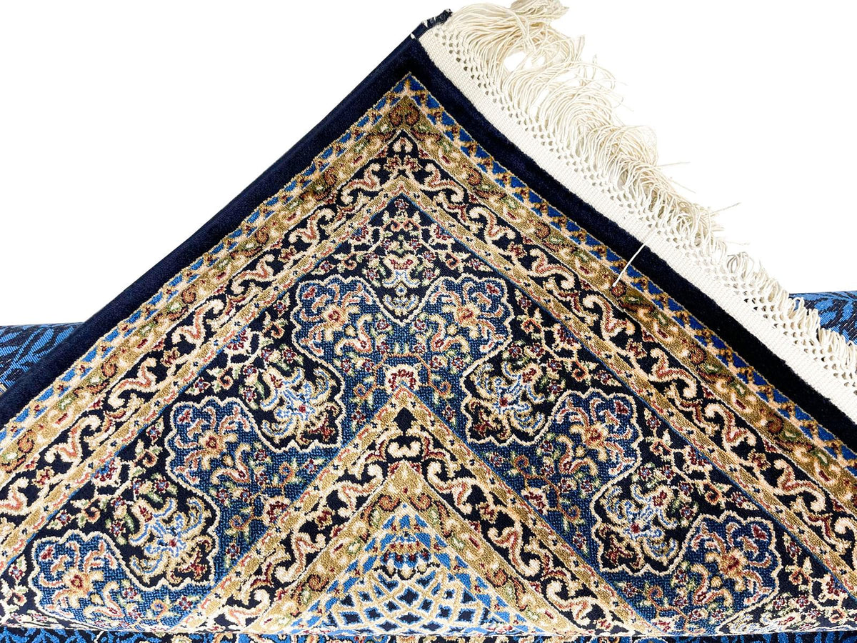 4x6 Navy and Blue Turkish Antep Rug