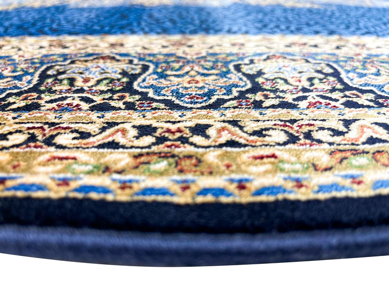4x6 Navy and Blue Turkish Antep Rug