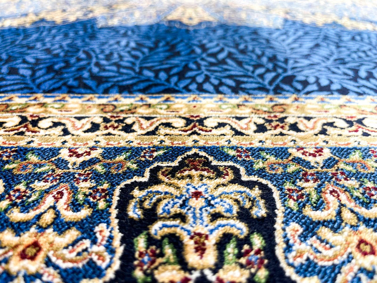 4x6 Navy and Blue Turkish Antep Rug