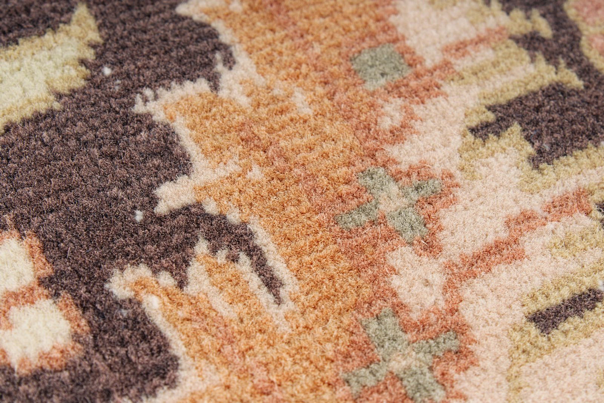 8x10 Off White and Multicolor Turkish Oushak Rug