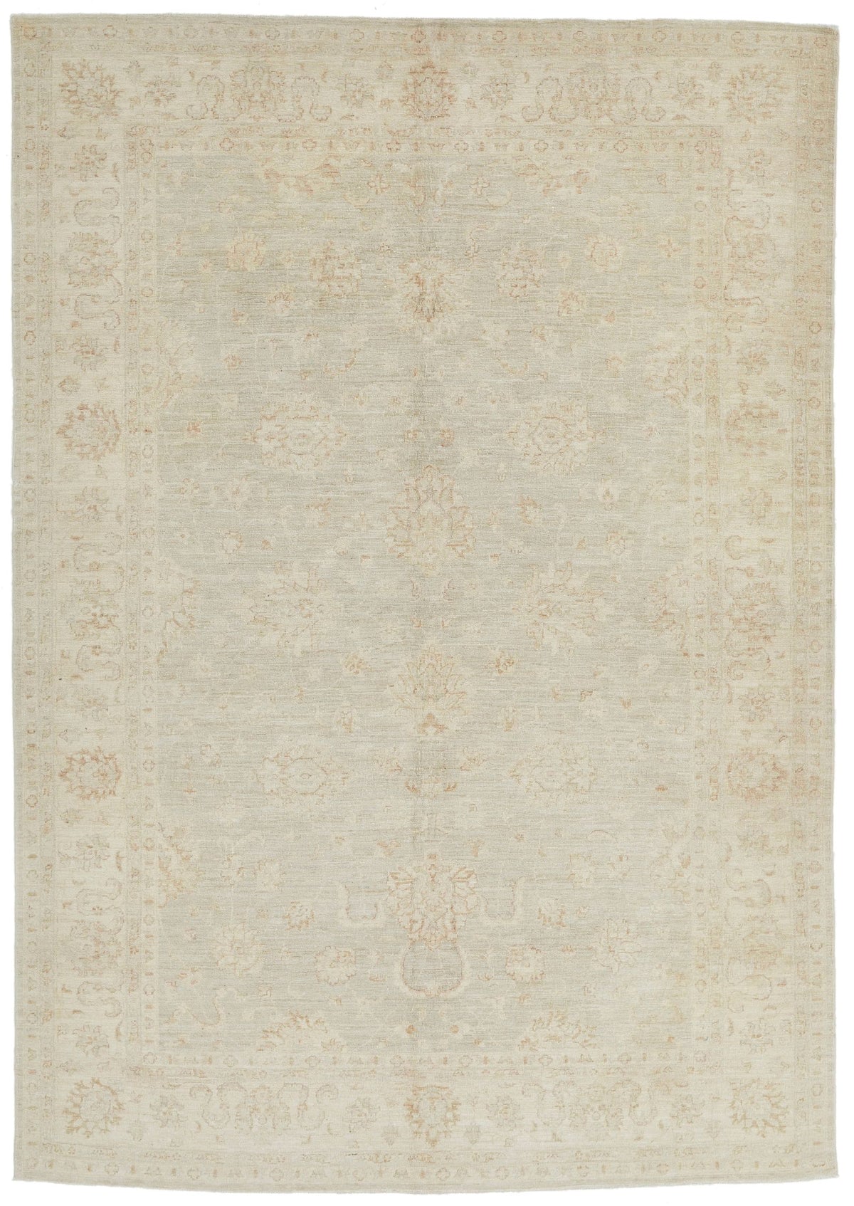 7x10 Ivory and Ivory Persian Rug