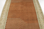 6x9 Rust and Ivory Turkish Traditional Rug