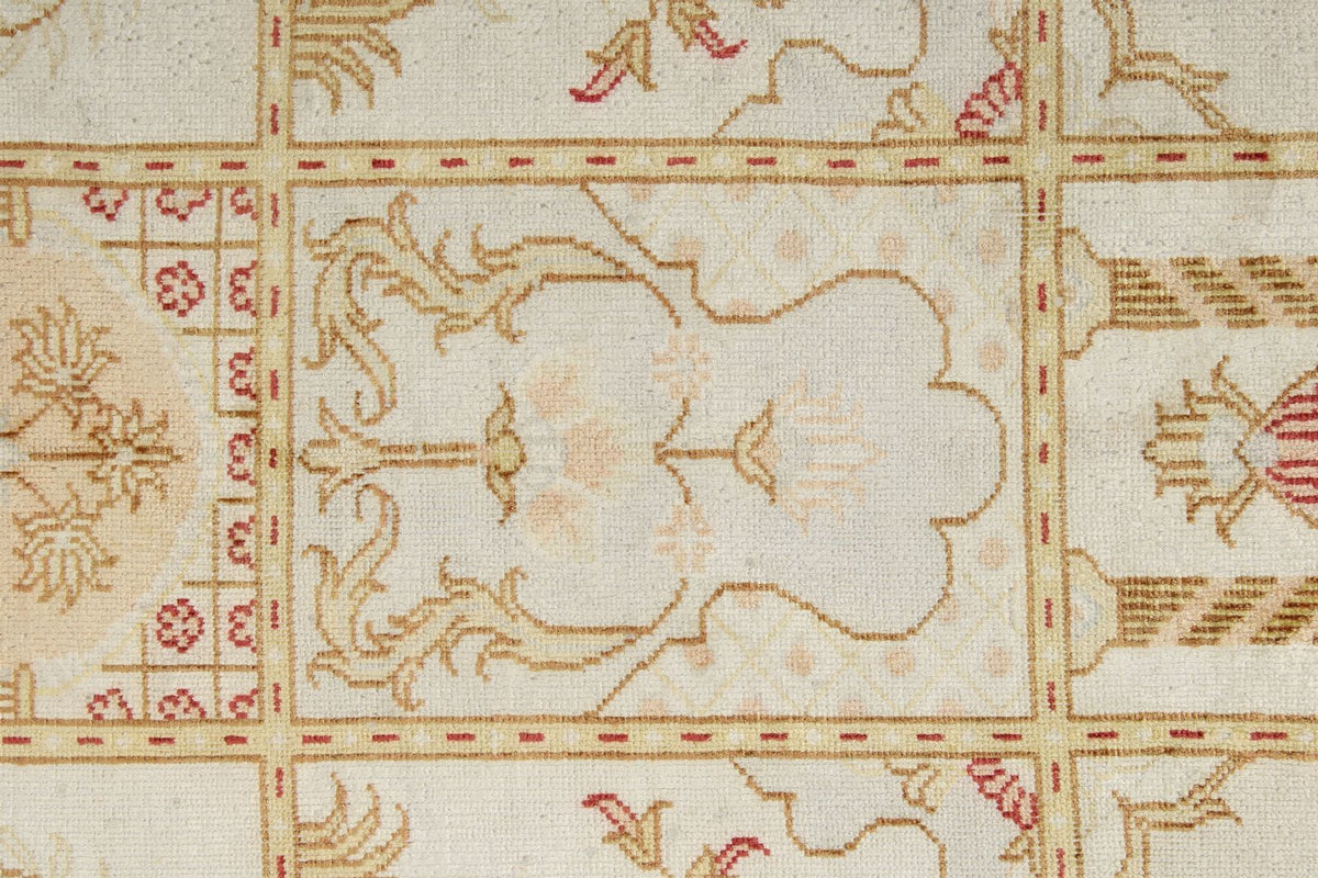 3x5 Ivory Turkish Silk Rug