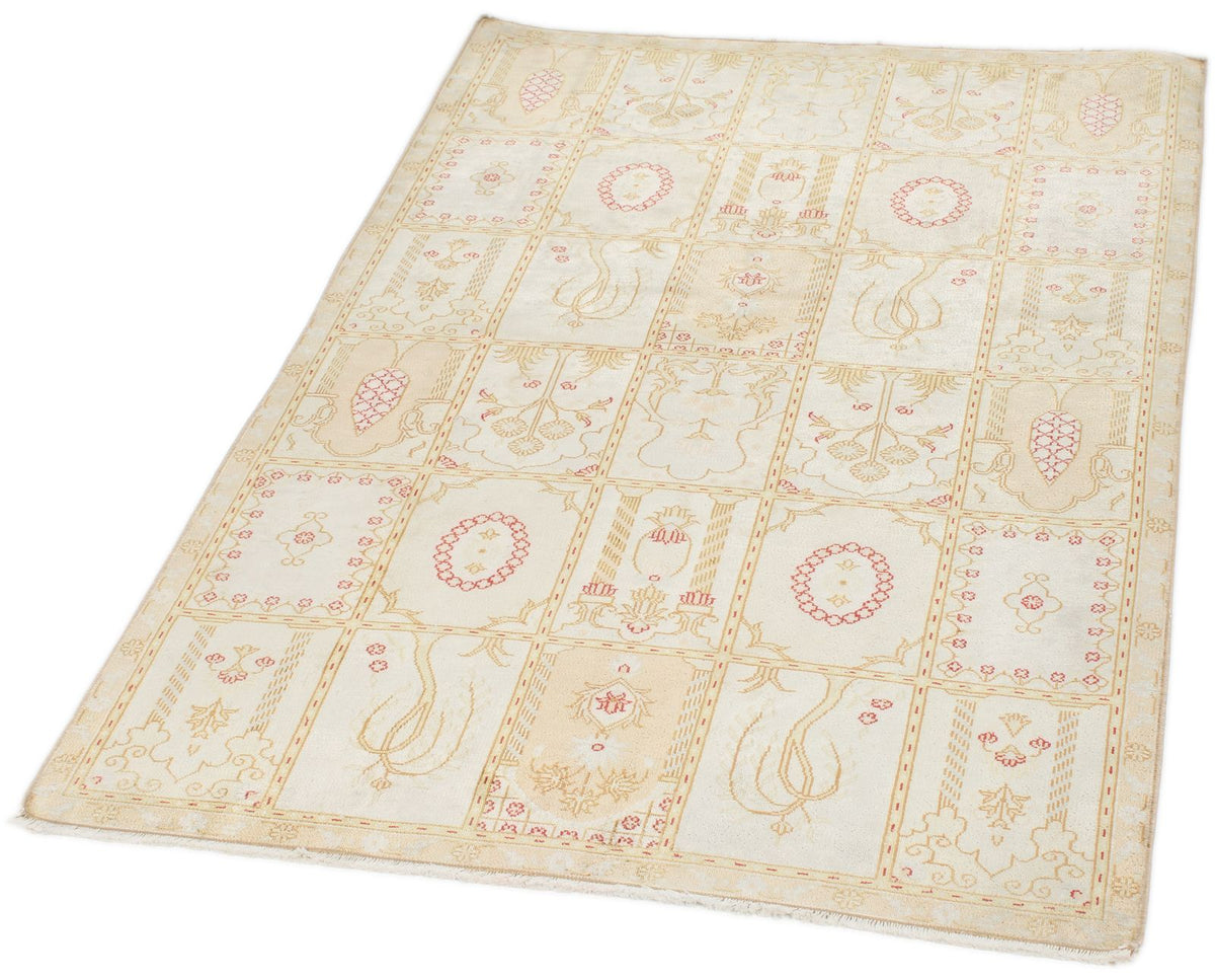 3x5 Ivory Turkish Silk Rug
