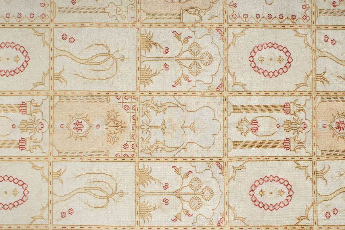 3x5 Ivory Turkish Silk Rug