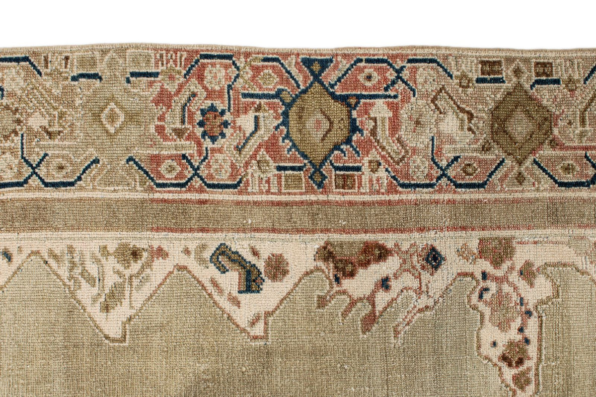 6x18 Ivory and Ivory Anatolian Turkish Tribal Runner