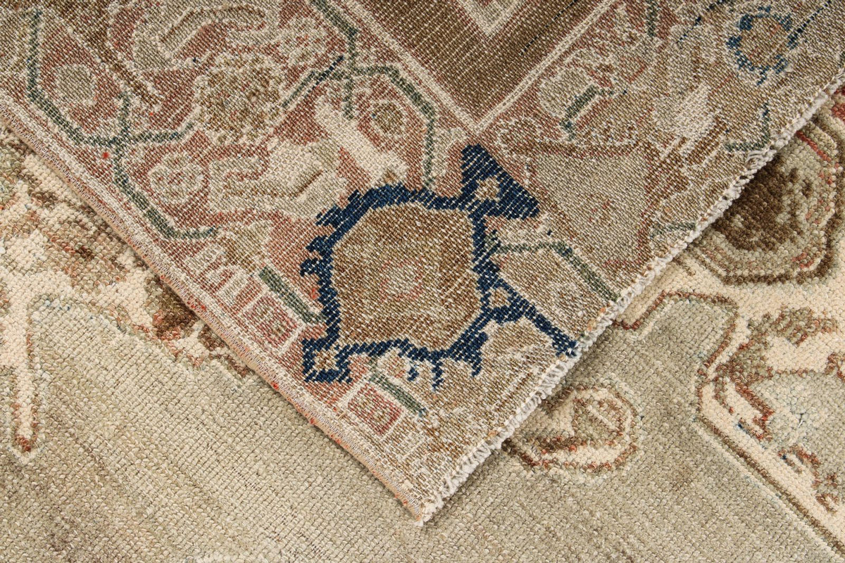 6x18 Ivory and Ivory Anatolian Turkish Tribal Runner