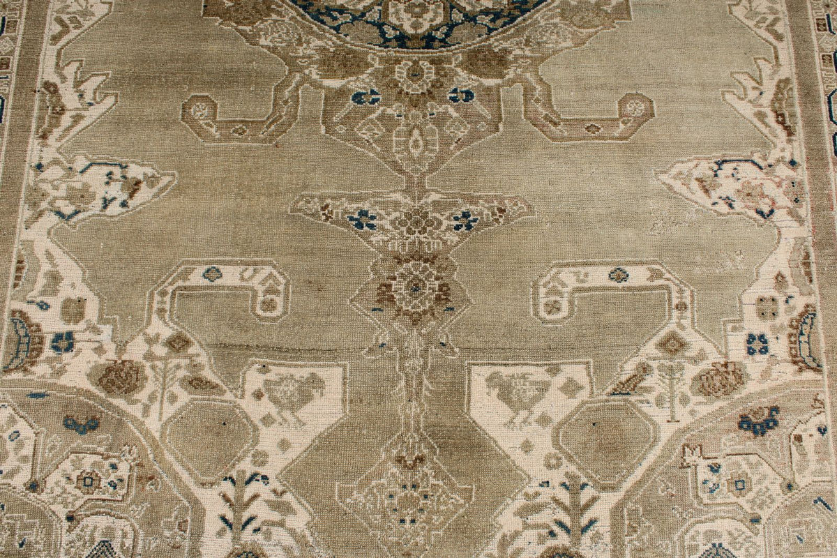6x18 Ivory and Ivory Anatolian Turkish Tribal Runner
