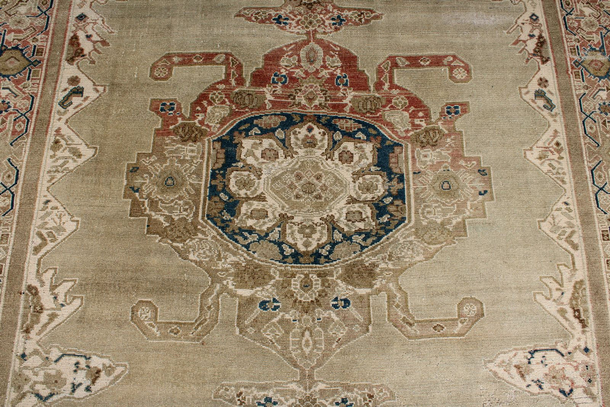 6x18 Ivory and Ivory Anatolian Turkish Tribal Runner