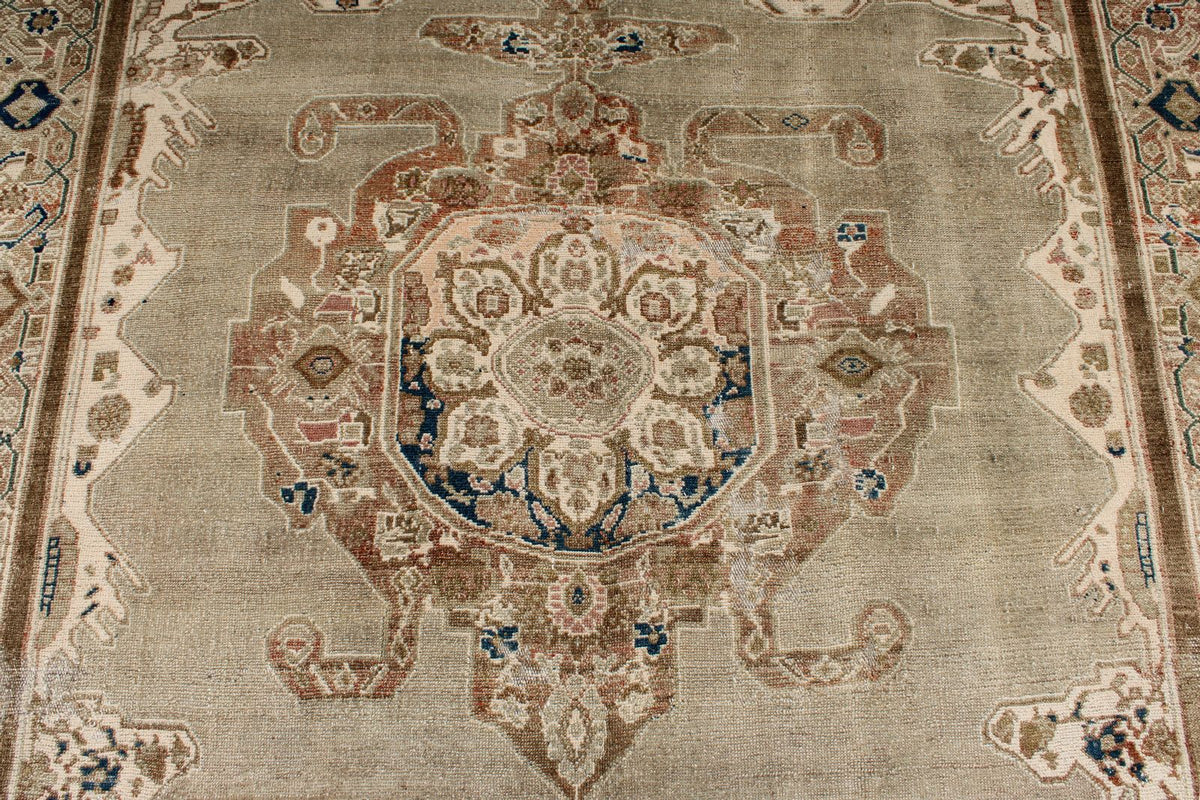 6x18 Ivory and Ivory Anatolian Turkish Tribal Runner