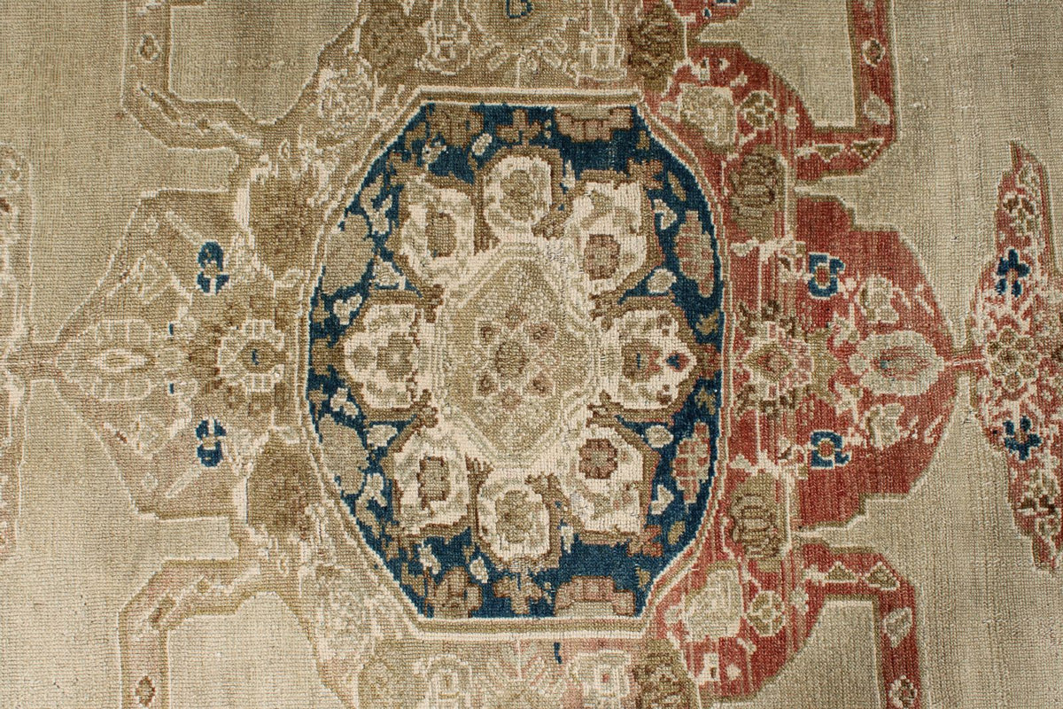 6x18 Ivory and Ivory Anatolian Turkish Tribal Runner