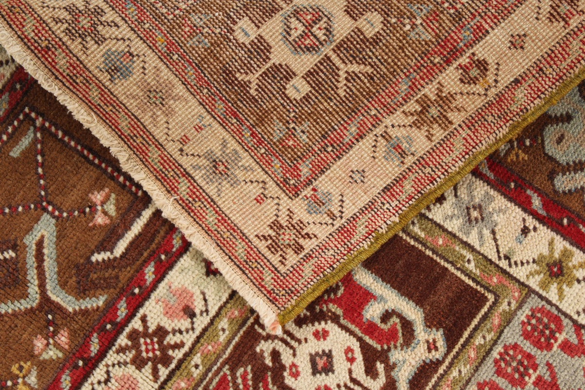 4x6 Red and Brown Turkish Tribal Rug