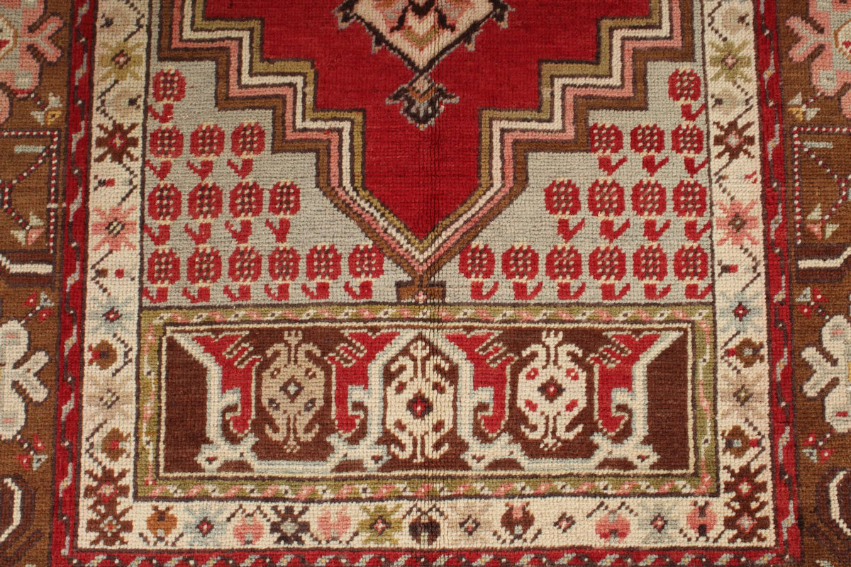 4x6 Red and Brown Turkish Tribal Rug