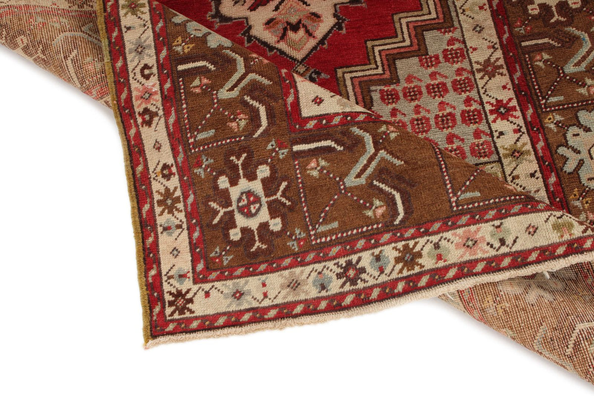 4x6 Red and Brown Turkish Tribal Rug