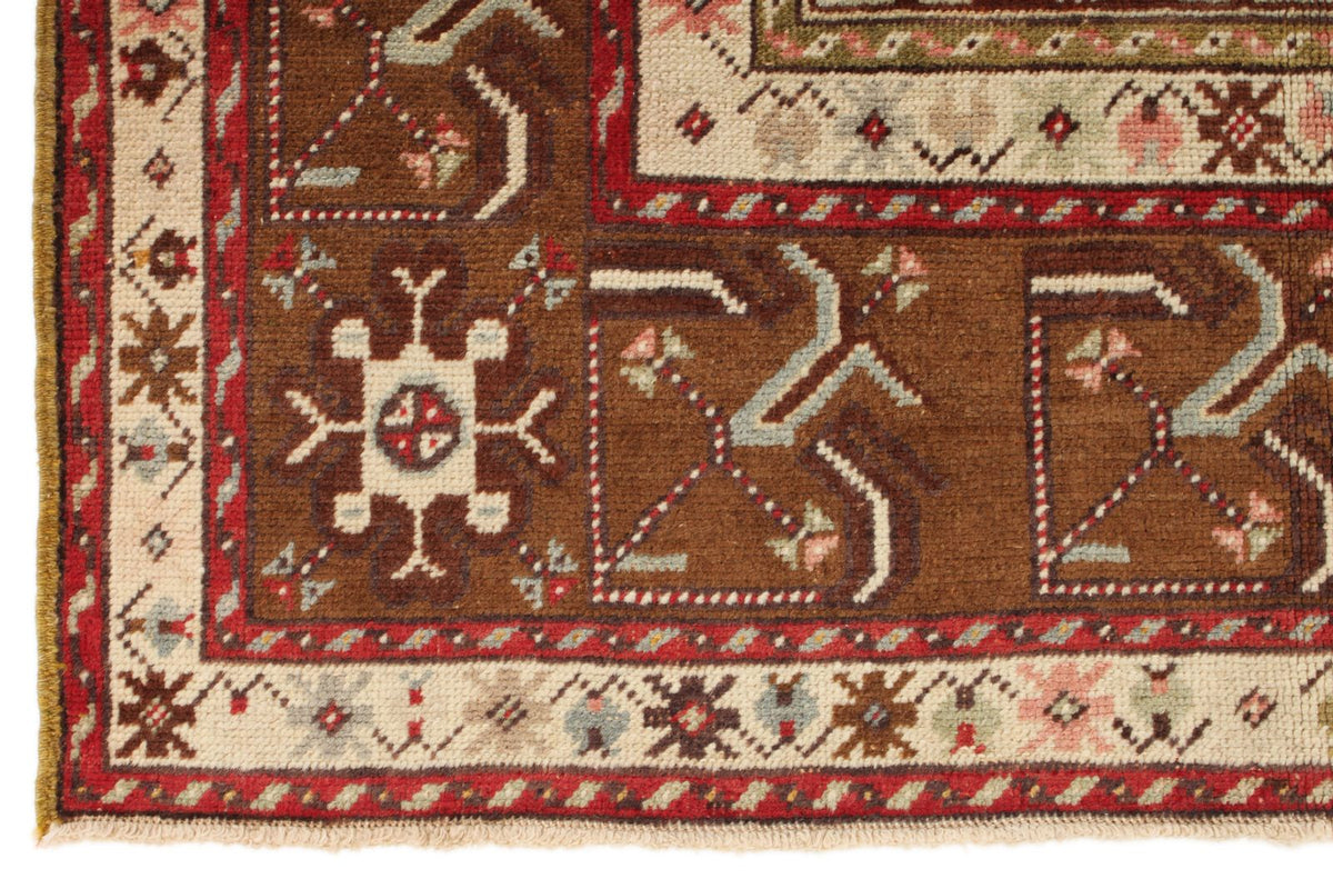 4x6 Red and Brown Turkish Tribal Rug
