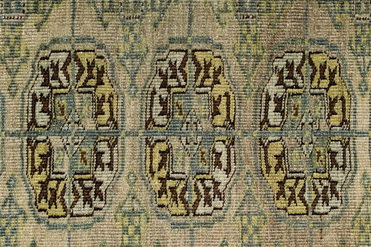 4x6 Green and Brown Anatolian Tribal Rug