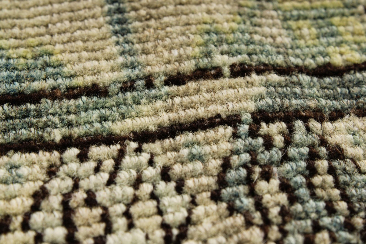 4x6 Green and Brown Anatolian Tribal Rug