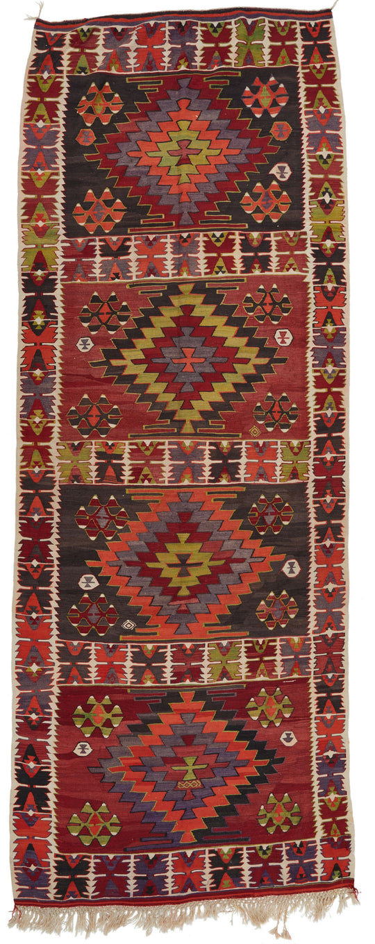 5x14 Multicolor Turkish Tribal Runner