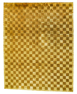 8x10 Gold and Beige Modern Contemporary Rug