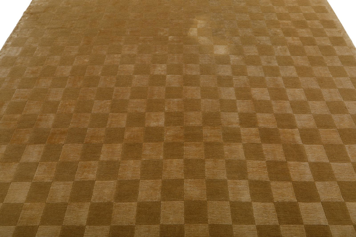 8x10 Gold and Beige Modern Contemporary Rug