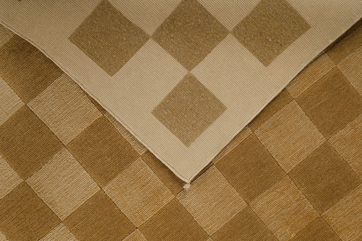 8x10 Gold and Beige Modern Contemporary Rug