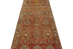 3x13 Rust and Brown Persian Hamadan Distressed Area Runner